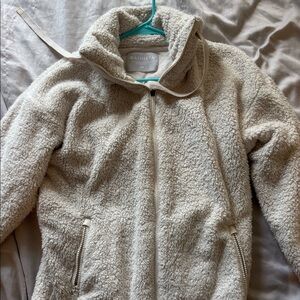 Athleta oversized cream fleece